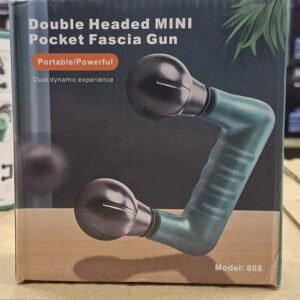 Double-Headed Mini Pocket Fascia Gun Model 808 – Portable Deep Tissue Percussion Massager with Type-C Fast Chargin