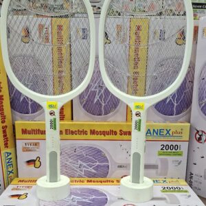 Electric Mosquito Swatter Racket – Rechargeable 2000mAh Bug Zapper with LED Light | USB Charging, Safe & Powerful Insect Killer Bat